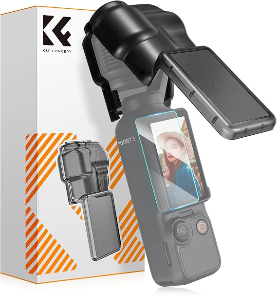 K&F CONCEPT Protective Case Cover Compatible with DJI Osmo Pocket 3 | Plastic Gimbal Protector Lens Screen Protector Guard Case Accessories, PC16