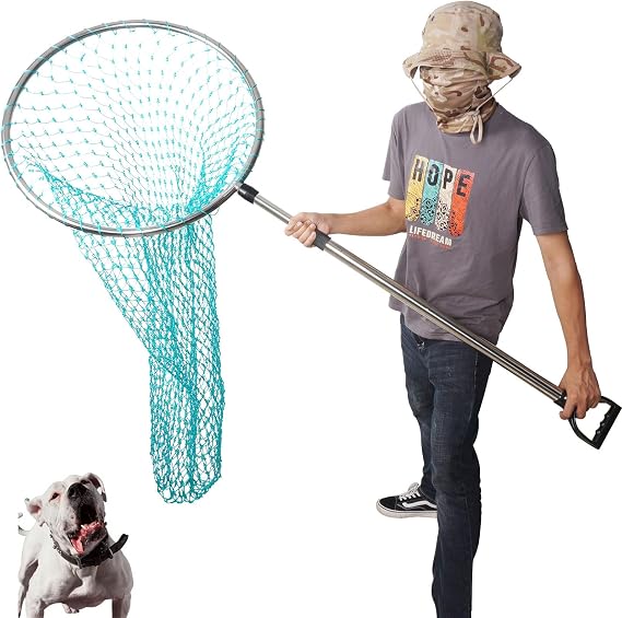 Animal Control Catch Net Pole Tool - 23.6" Large Size Diameter