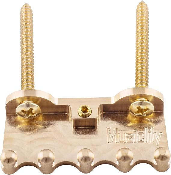 Musiclily Ultra Heavy Duty Full Brass Electric Guitar Tremolo Claw for Strat/Floyd Rose Tremolo Bridge System, Original Color