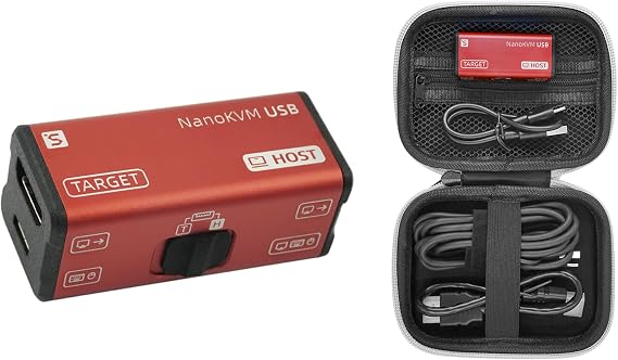 Sipeed NanoKVM-USB Operations Maintenance Server Tool Kit Multi-Device Collaboration Finger-sized 4K USB KVM for Server SBCs USB A Switcher 1080P Video Capturer 4K HD-MI IN/Loop Out (USB KVM Kit3)