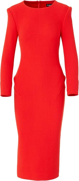 Slim Pleated Back Midi Dress