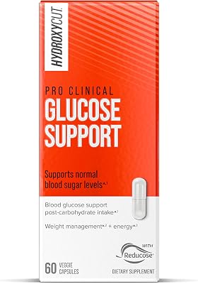 Hydroxycut Pro Clinical Glucose Support - 60 Capsules - Increase Energy & Improve Focus - For Women & Men - 30 Servings