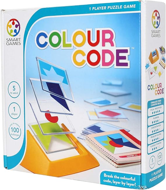Smart Games - Colour Code, Puzzle Game with 100 Challenges, 5+ Years