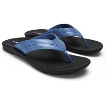 Okabashi Men's Flip Flops - Black/Elemental Blue / 9