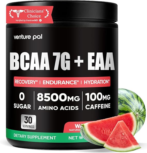 Sugar Free BCAA + EAA Powder for Muscle Recovery & Growth, Gluten-Free