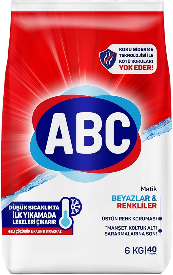 ABC DETERJAN Matik Beyazlar & Renkliler 6 Kg