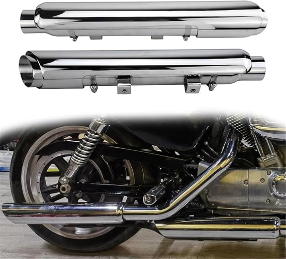 Replace Exhaust For Harley For Davidson Sportster For Roadster XL1200CX 2016-2020 2017 2018 2019 Motorcycle Accessories Muffler Silencer Slip-On Exhaust(Chrome)
