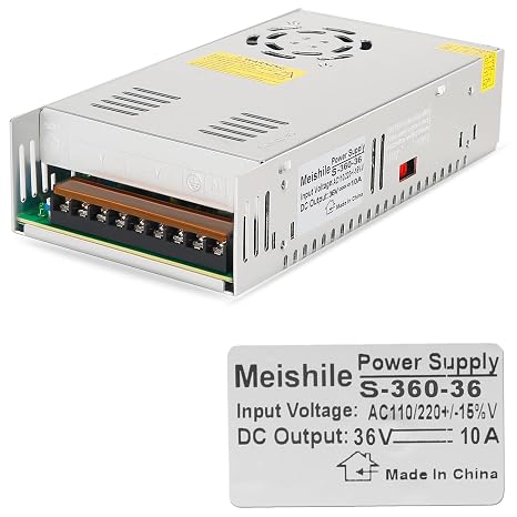 36V 10A 360W DC Switching Power Supply Adapter PSU AC-DC 36Volt Industrial Transformer Converter 0-8/7/5amps Drive Sensor Monitoring System Lamp Meter