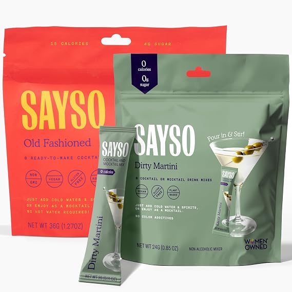 SAYSO Dirty Martini Sticks & Old Fashioned Bundle