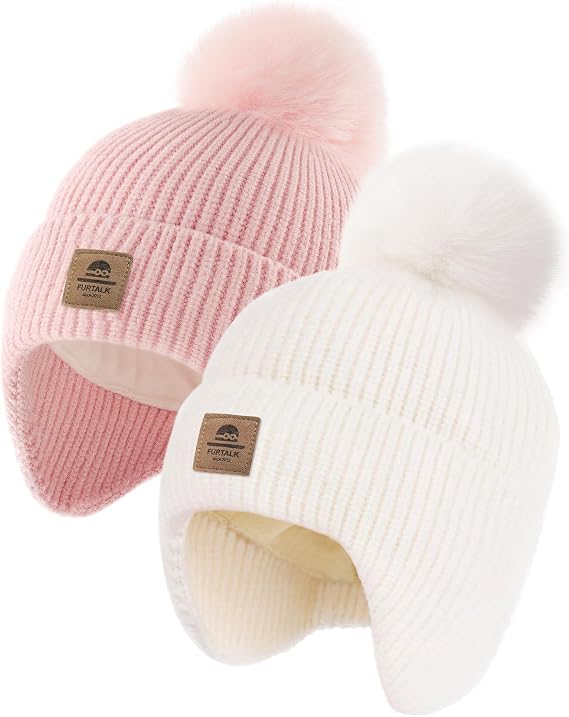 FURTALK Baby Toddler Winter Hat Fleece Lined Beanie Earflaps Outdoor