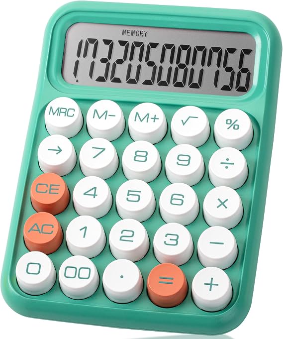 Mr. Pen- Mechanical Switch Calculator, 12 Digit Large LCD Display