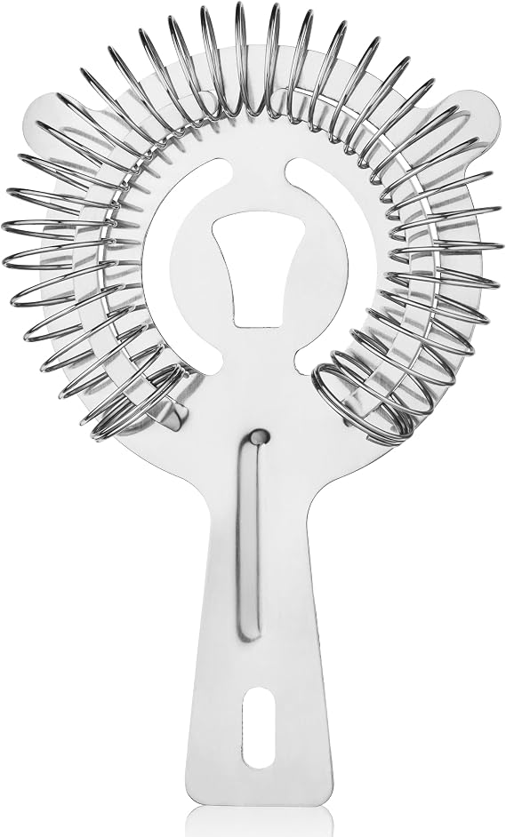 True Hawthorne Strainer, Stainless Steel Strainer, Cocktail Strainer for Drinks, Martini Strainer, Strainer for Bartending, Bar Accessories, Bar Tools