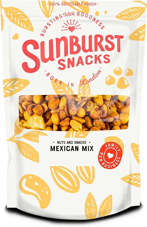 Sunburst Snacks Mexican Inspired Cracker, Nut & Corn Snack Mix, Paprika & Sweet Chilli, Resealable & Recyclable Pouch, 1kg