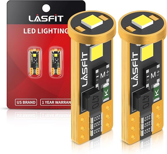 LASFIT 194 LED Bulb T10 168 192 White Bright for License Plate Bulb 2 PCS