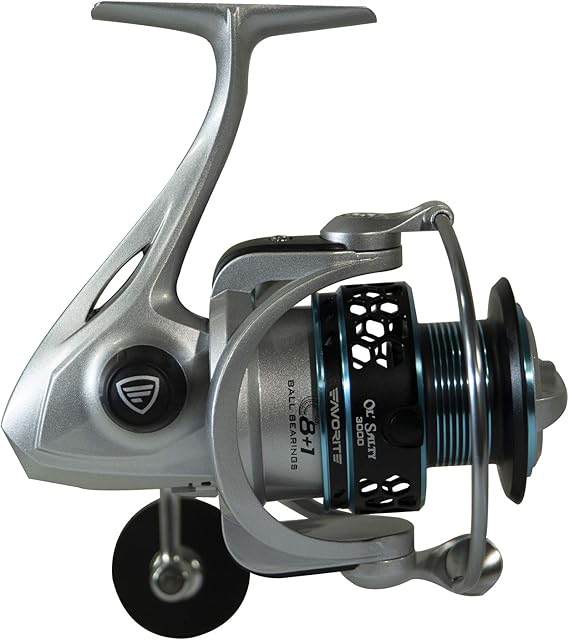 FAVORITE Ol' Salty Spinning Reel | Smooth Braid Ready and Mono Ready Fishing Reel | 8+1 Stainless Ball Bearings