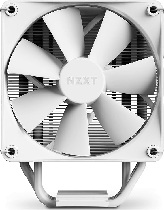 NZXT T120 CPU Air Cooler - RC-TN120-W1 - Conductive Copper Pipes - Fluid Dynamic Bearings - AMD and Intel Compatibility - White
