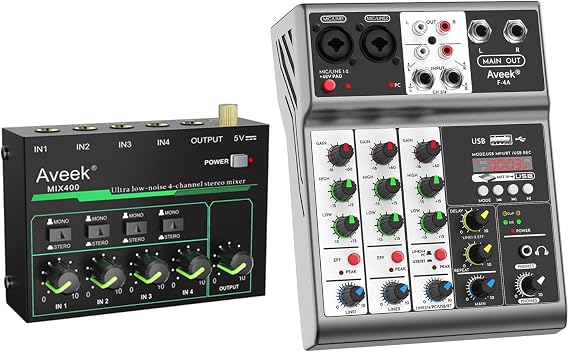 Professional Audio Mixer and 4 Channel Mixer