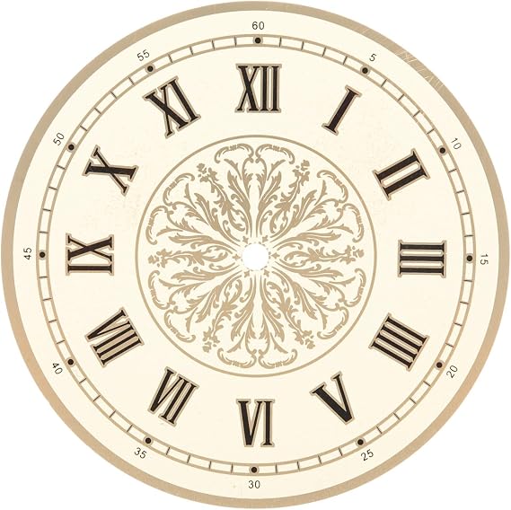 ARTIBETTER 4 Inch Aluminum Clock Face Dial Replacement for Quartz Movement DIY Wall Clock Parts Round Panel for Home Decor Crafts