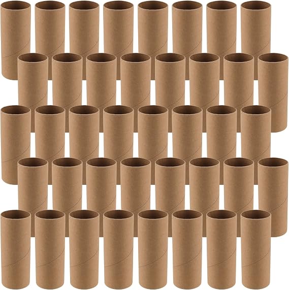 40PCS Cardboard Tubes Bulk,10 x 4cm Brown Kraft Paper Tubes,1.5 x 4 inch Hollow Cardboard Tubes for Craft DIY Art Handmade Projects