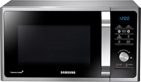 Samsung MS23F301TAS Solo Microwave with Healthy Cooking, 800W, 23 Litre, Silver