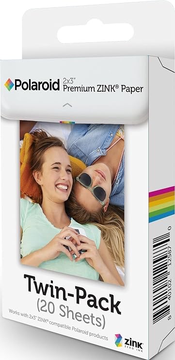 Polaroid POLZ2X320 2 x 3 inch Premium Zink Photo Paper Twin Pack (20 Sheets) Film