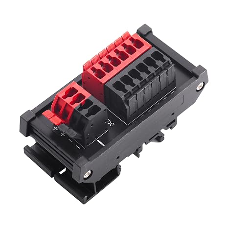 300V DC10A 2 in 6 COut DIN Rail Power Distribution Module