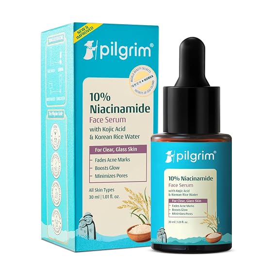 Pilgrim 10% Niacinamide + 1% Zinc Serum | Acne Control & Oil Balancing | Smoothing Serum for Blemish-Prone Skin | All Skin Types | For Women & Men | 1.01 Fl Oz (30 ml)