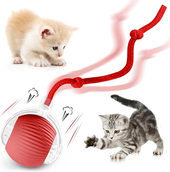 Interactive Cat Ball Toys for Indoor Cats, Upgraded Automatic Cat Toys