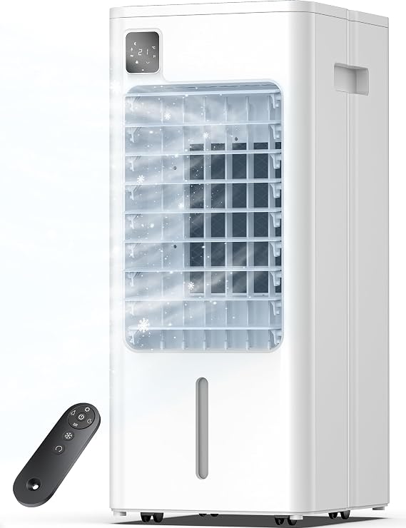 Portable Air Conditioner Windowless, Evaporative Cooler with Screen, Remote, 3 Speeds, 12H Timer-04