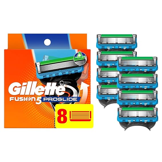 Gillette ProGlide Razor Refills for Men, 8 Razor Blade Refills White