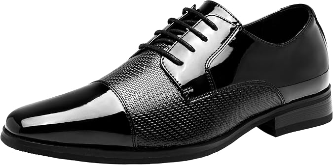 Jousen Mens Dress Shoes Patent Tuxedo Oxford Shoes for Men