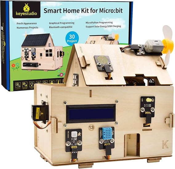 KEYESTUDIO Microbit Smart Home Starter Kit, STEM Coding Project Kit 15+