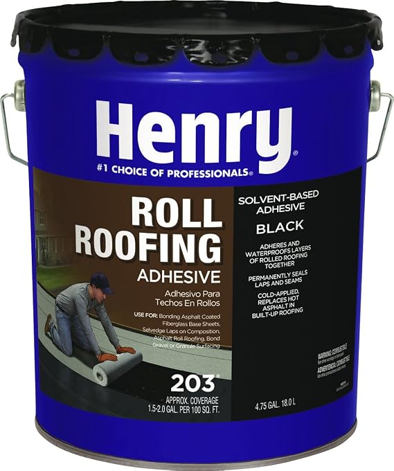 Henry Smooth Black Solvent-Based Cold-Ap Roof And Lap Adhesive 4-3/4 gal.
