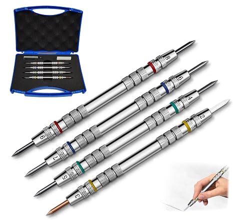 Mohs Hardness Test Kit for Rocks, 2-9 Rock Hardness Scratch Test Kit, Mohs Hardness Tester Pen 4-Pack, with Storage Box and Testing Aids, for Mineral, Gemstone, Glass Hardness Testing