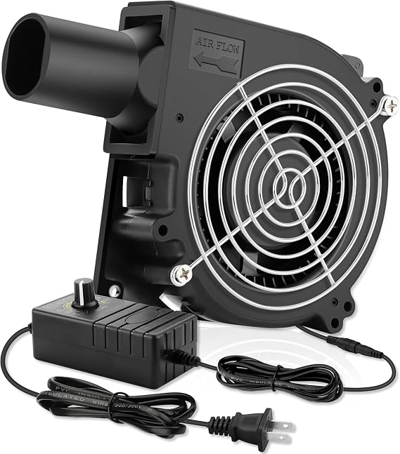 120mm Blower Fan 12V with AC Plug Variable Speed Dual Ball