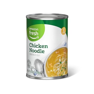 Amazon Fresh, Chicken Noodle, Condensed Soup, 10.5 Oz Previously Happy Belly, Packaging May Vary