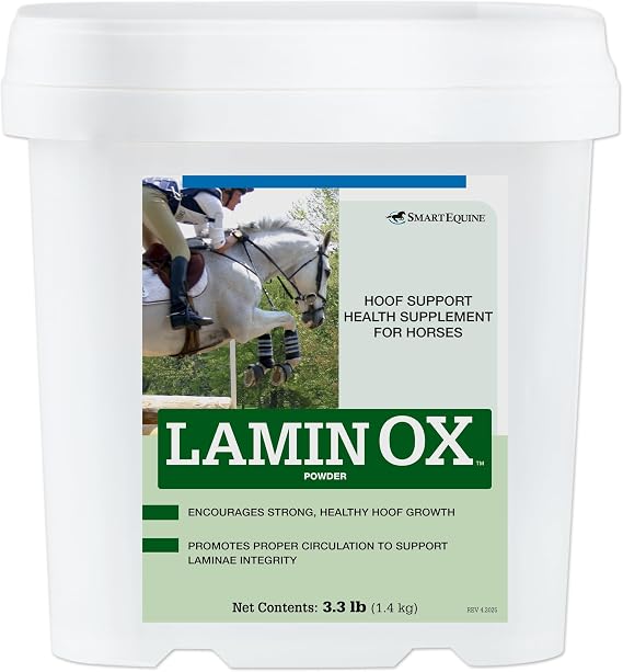SmartEquine LaminOX Powder, 3.3 lb, 65 Servings | Hoof Support for Horses | Supports Healthy Laminae | Horse Supplement for Circulation, Hoof Health, and Growth