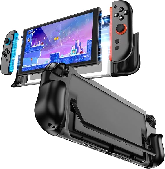 Dockable Protective Case for Nintendo Switch 2, TPU Ergonomic Grip Cover