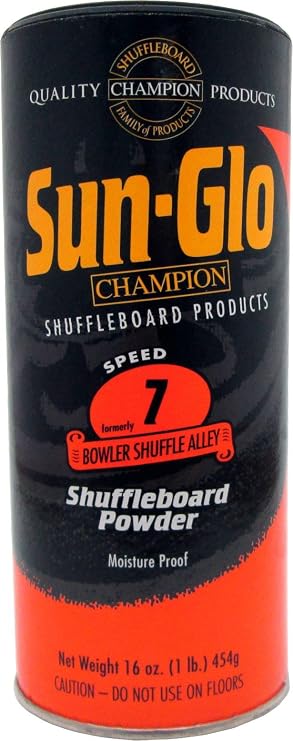 Sun-Glo Speed 7 (Bowler Shuffle Alley Wax) Shuffleboard Table Powder, 16 oz. Can