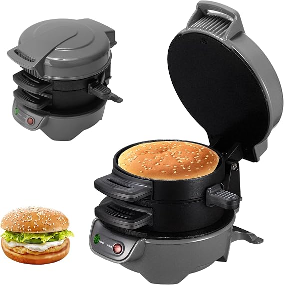 Sandwich Toaster Burger Maker Efficient Non-Stick Heating Plates Egg