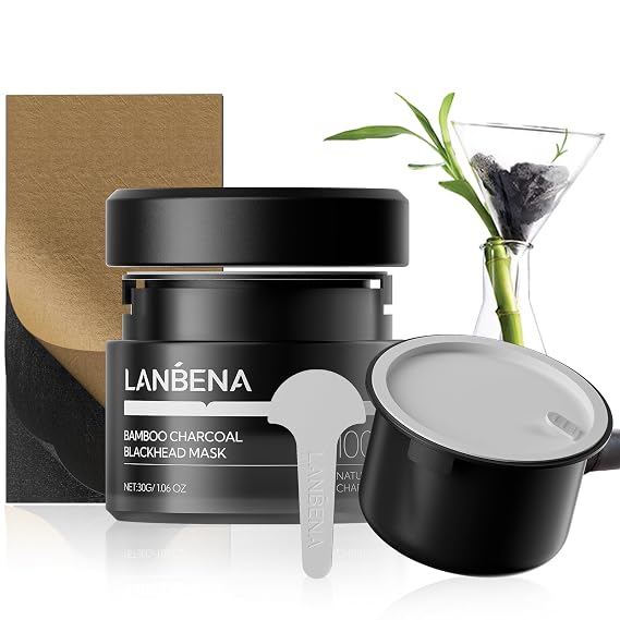 LANBENA 3.0 Bamboo Charcoal Nose Pore Strips, Blackhead Remover Mask, 60pcs