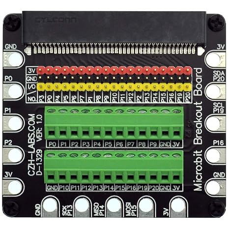 Edge Connector IO Breakout Board for BBC Micro:bit, Microbit Breakout Module