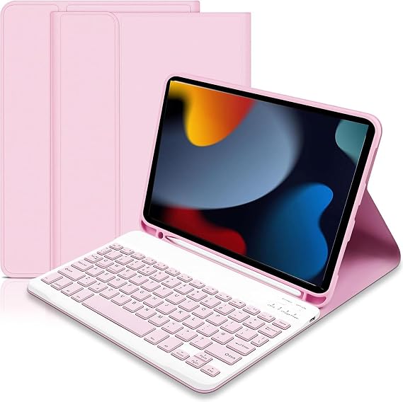 Case with Keyboard for iPad 9th Gen 2021/8th Gen 2020/7th Gen 2019 10.2"