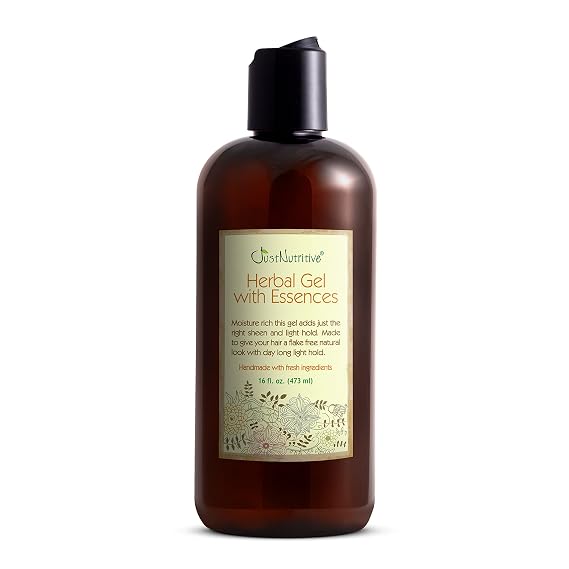 Just Nutritive Herbal Gel With Essences | Say Bye To Harsh Chemicals | Will Tame Stubborn Hair | For All Hair Types And Textures | Blended With Natural Ingredients 16 fl oz