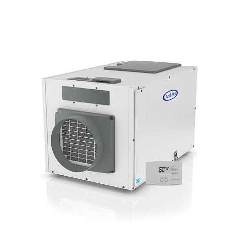 AprilAire E130 Pro 130-Pint Whole-House Dehumidifier with Model 76 Control, Automatic On/Off, White