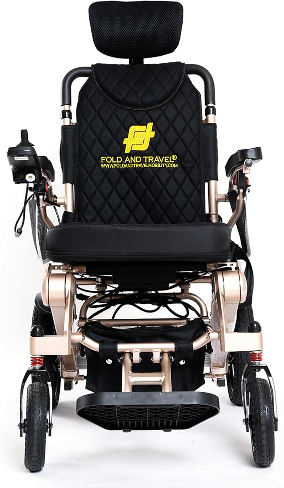 Auto-Recline Electric Wheelchair Delivering Portable Power Wheel Chair Designed for Modern Travellers Innovative Convenience for Adults and Seniors (2 Batteries 30+ Miles Range, Black)