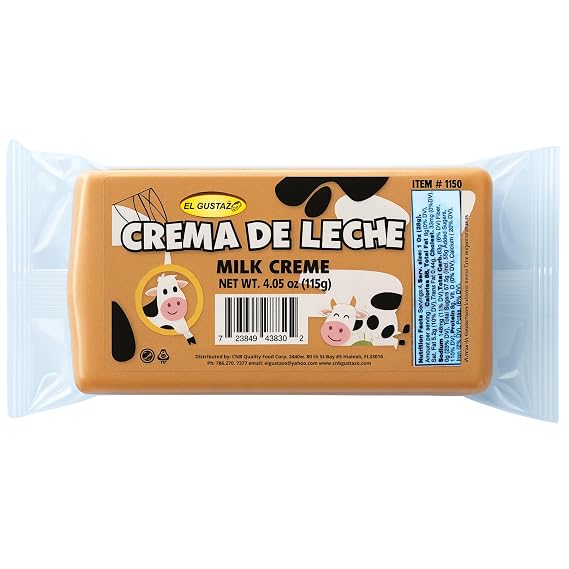 El Gustazo Crema de Leche Milk Candy Bar 4.8 oz (135 g) Traditional Latin American Milk Fudge, Sweet Dessert Treat