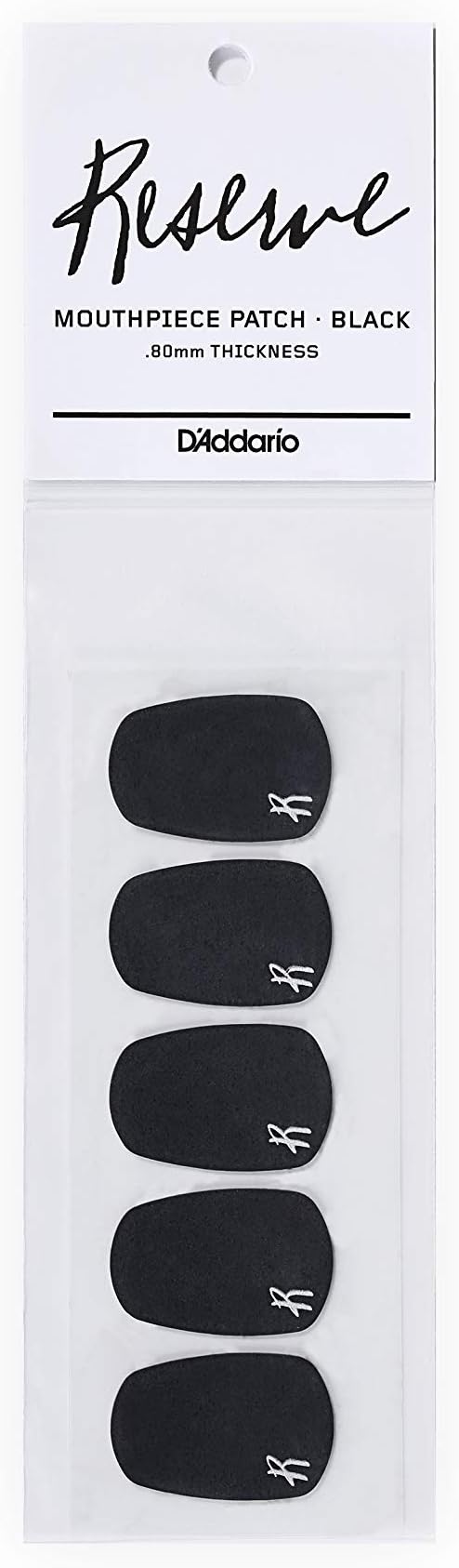 D'Addario Reserve Mouthpiece Patch Black, 5-Pack
