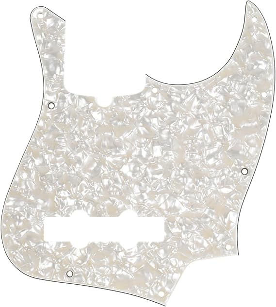 Fender Modern Pickguard, Jazz Bass, 10-Hole - Aged White Moto