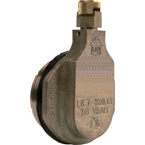 Wesco 272030 Drum Vent, 5 psi Pressure Relief, 220 CFM at 20 psi Maximum Flow, For Drums in Horizontal Position